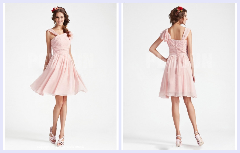 pink short formal dress