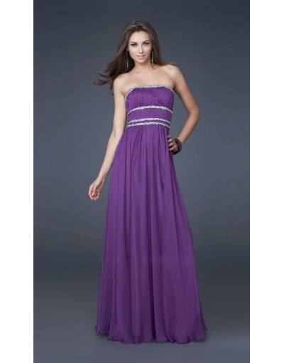purple long formal dress