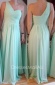 Strapless Ruched Empire Chiffon A line Long Formal Bridesmaid Dress